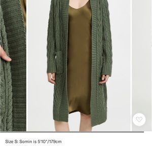 525 Cable Knit Sweater Coatigan NWOT